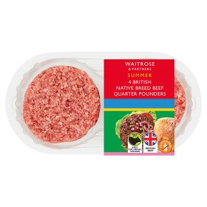 Waitrose 4 Aberdeen Angus Beef Quarterpounders