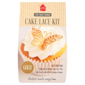 Cake Decor Gold Cake Lace Kit