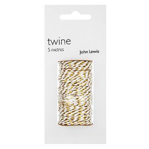 John Lewis GOLD METALLIC TWINE 5M