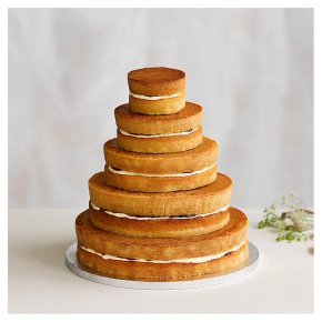 Naked 5 tier Wedding Cake, vanilla sponge (5 tiers)