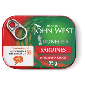 John West boneless sardines in tomato sauce