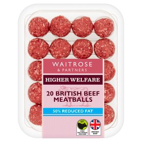 Waitrose Reduced Fat British Beef Meatballs