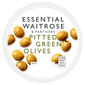 essential Waitrose pitted green olives