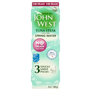 John West MSC No Drain Tuna Steak in Spring Water