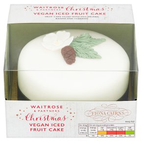 Waitrose Christmas Vegan Iced Fruit Cake