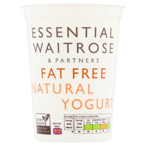 essential Waitrose fat free natural yogurt