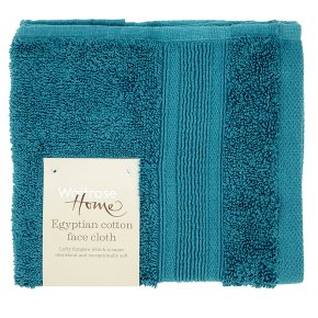 Waitrose Home Egyptian Cotton Facecloth Peacock