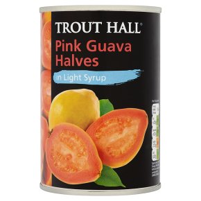 Trout Hall pink guava halves in light syrup