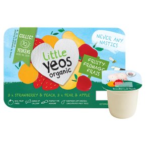 Little Yeos Organic Strawberry, Peach, Pear & Apple kids fromage frais yogurts