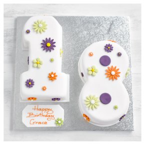 18th Birthday flowers cake