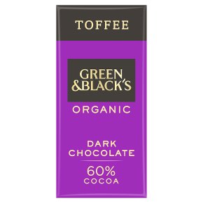 Green & Black's organic burnt toffee dark chocolate bar
