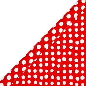 essential Waitrose 2m red spot giftwrap