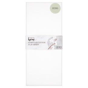 Waitrose Home king size chalk wite Egyptian flat sheet