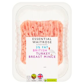 essential Waitrose British Turkey Breast Mince