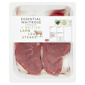 essential Waitrose British lamb leg steaks
