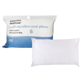 essential Waitrose medium support 2 soft micro pillows