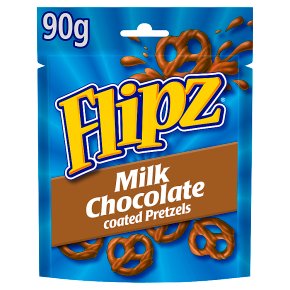 Flipz milk Chocolate Coated Pretzels