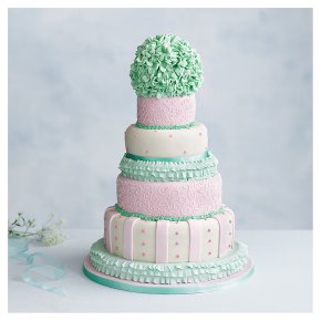 Tallulah 5 tier Wedding Cake, Fruit (Base tier) & Lemon sponge (4 tiers)