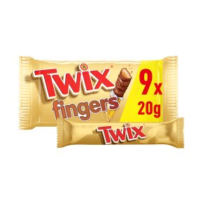 Twix biscuit fingers, 9 pack