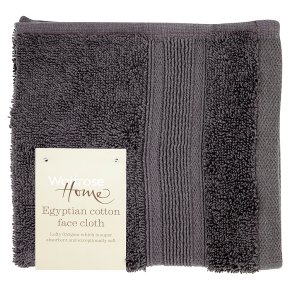 Waitrose Home Egyptian Cotton Face Cloth Grey