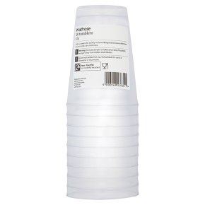 Waitrose 37cl clear tumblers, pack of 10