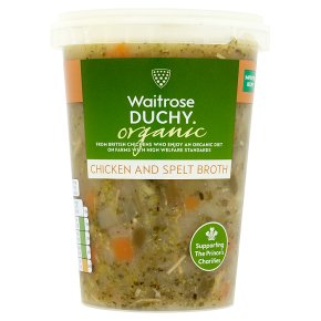 Waitrose Duchy Organic chicken & spelt broth