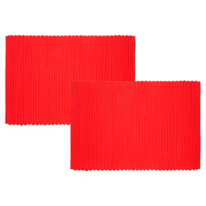 Waitrose Dining Red Rib Placemat