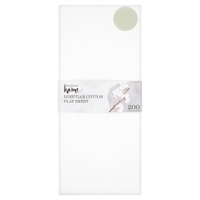 Waitrose Home double chalk white Egyptian flat sheet