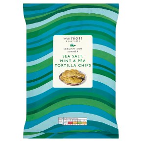 Waitrose Sea Salt, Mint & Pea Tortilla Chips