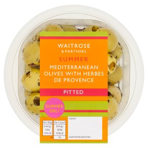Waitrose Green Olives with Herbs de Provence