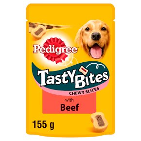 PEDIGREE Tasty Bites Dog Treats Chewy Slices with Beef 155g