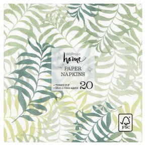 Waitrose Home Verdant Napkins 33cm x 33cm