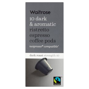 Waitrose Espresso Coffee Pods Ristretto 10s
