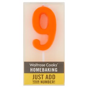 Waitrose Cooks' Homebaking Number 9 Candle