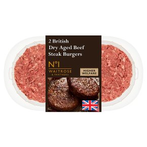 Waitrose 1 Dry Aged Hereford Steak Burgers