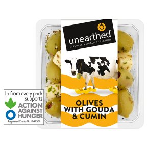 Unearthed olives with gouda and cumin