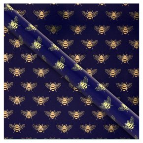 navy blue and gold wrapping paper