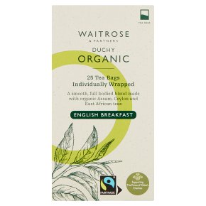 Waitrose Duchy Organic English breakfast tea, 25 bags