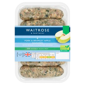 Waitrose 6 Pork & Bramley Apple Sausages