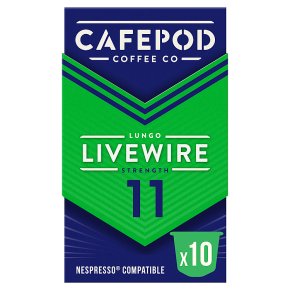 Cafépod Livewire Lungo 10 Capsules Strength 11