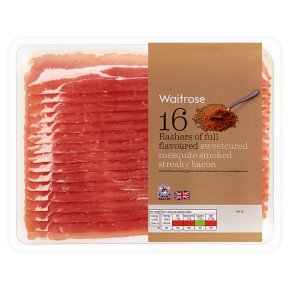 British mesquite smoked streaky bacon, 16 rashers