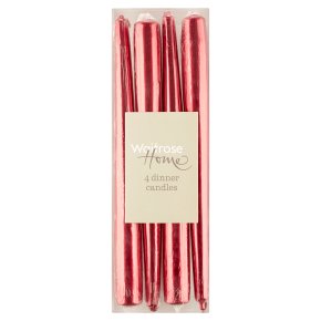 Waitrose Home Red Tapered Candles