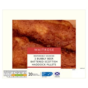 Waitrose Bubbly Beer Battered Scottish Haddock
