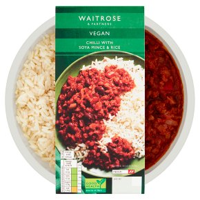 Waitrose Vegan Chilli with Soya Mince & Rice