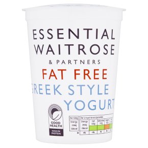 essential Waitrose fat free Greek style natural yogurt