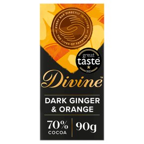 Divine Fairtrade 70% Dark Chocolate with Ginger & Orange