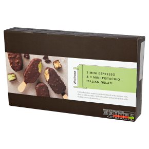 Waitrose 1 mini espresso & pistachio gelati