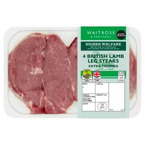 Waitrose 4 Welsh lamb leg steaks