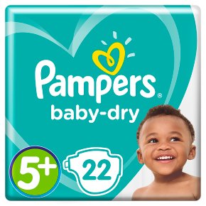 Pampers Baby Dry Sze 5+ Carry 22 Nappies