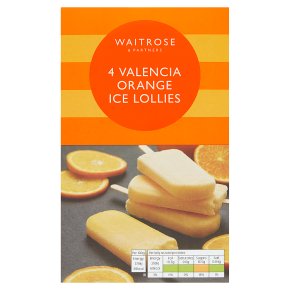 Waitrose 4 Valencia orange lollies